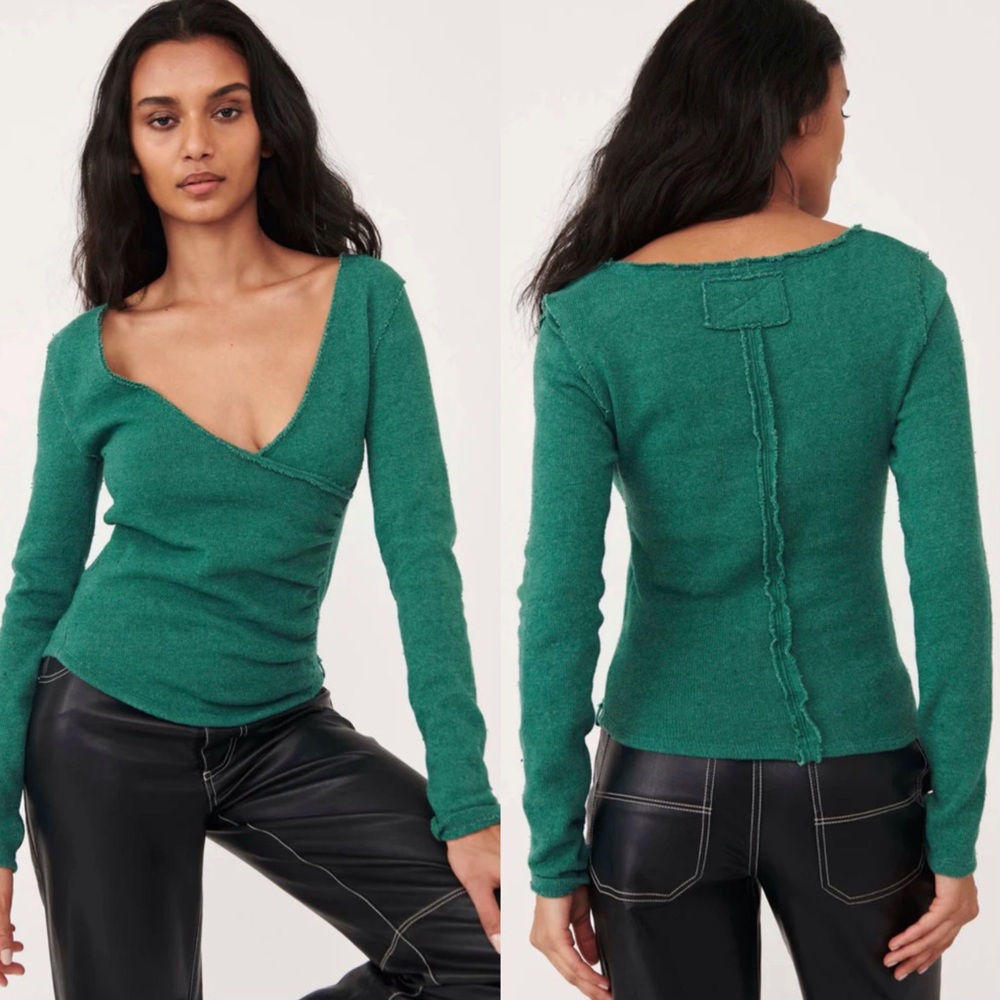 Free people like a boss cotton blend sweater